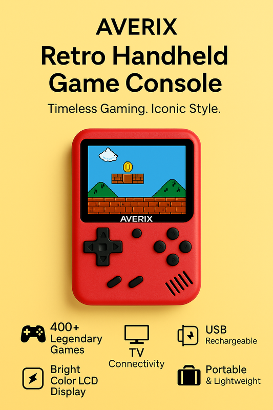 AVERIX Retro Handheld Game Console 🎮