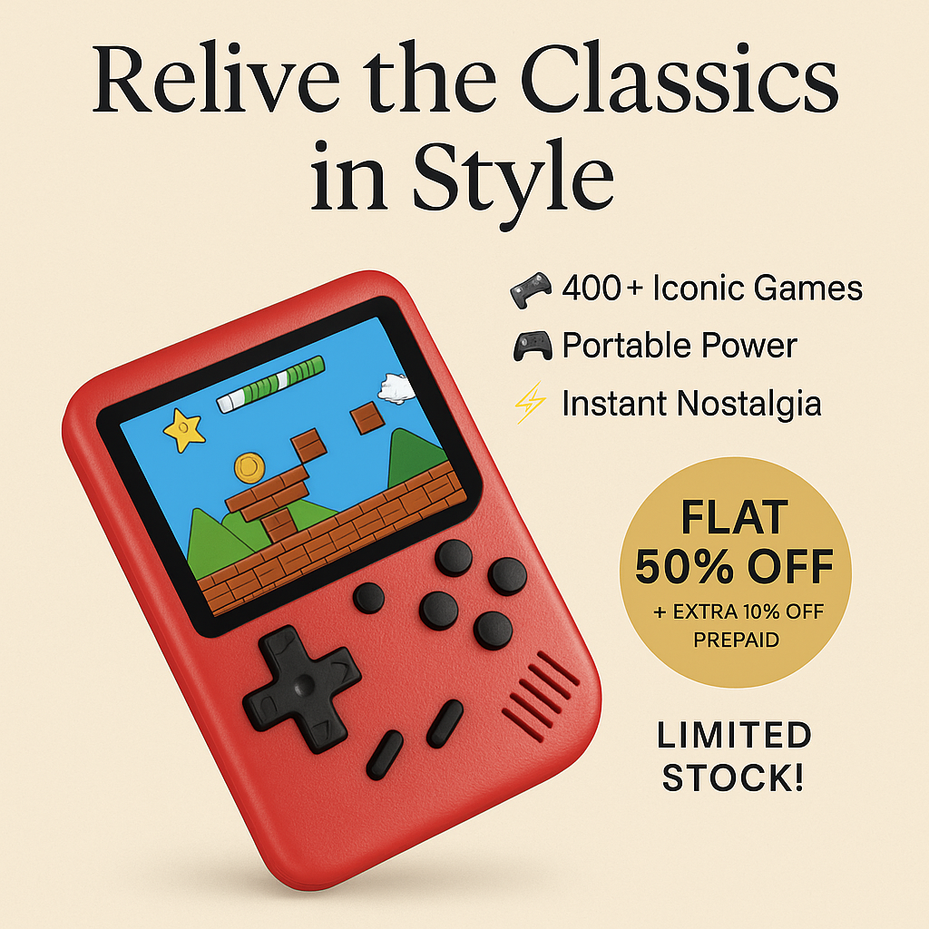 AVERIX Retro Handheld Game Console 🎮